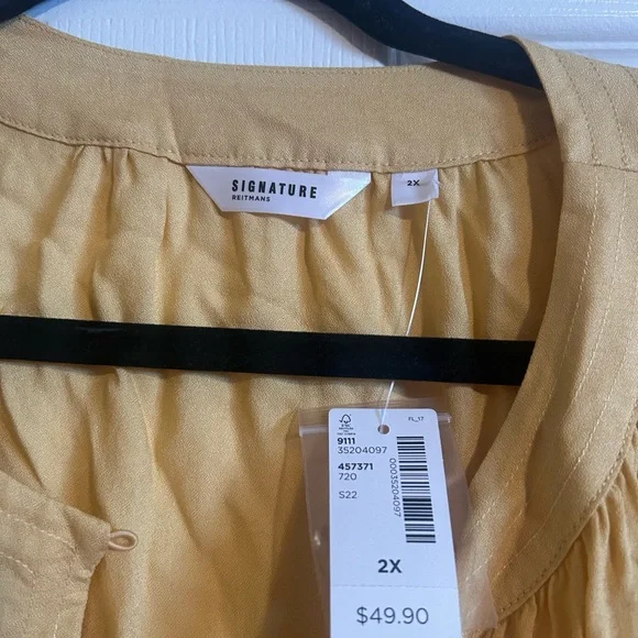 Reitmans Mustard Ruffled Blouse - Picture 3 of 3